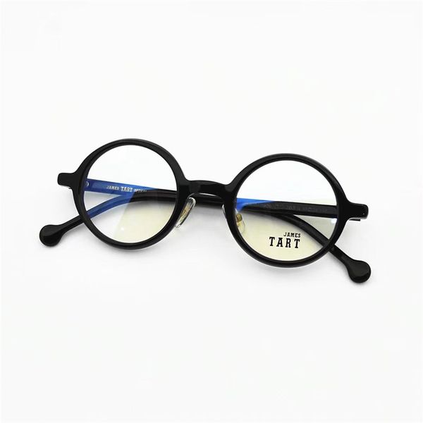 james tart 203 optical eyeglasses for men women retro style anti-blue light lens plate plank round frame with box, White;black
james tart 203 optical eyeglasses for men women retro style anti-blue light lens plate plank round frame with box, White;black