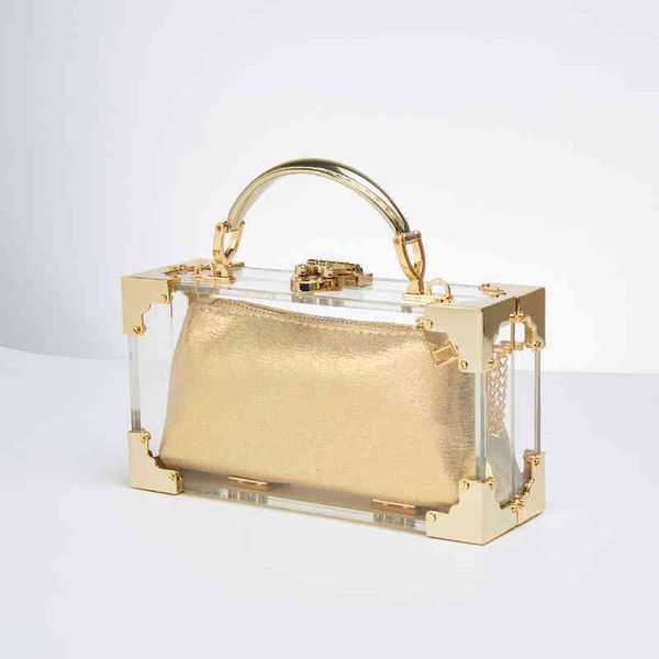 evening bag clear acrylic box handbag for women 2022 new fashion metal handle rivet clutch purse and designer 220622
evening bag clear acrylic box handbag for women 2022 new fashion metal handle rivet clutch purse and designer 220622