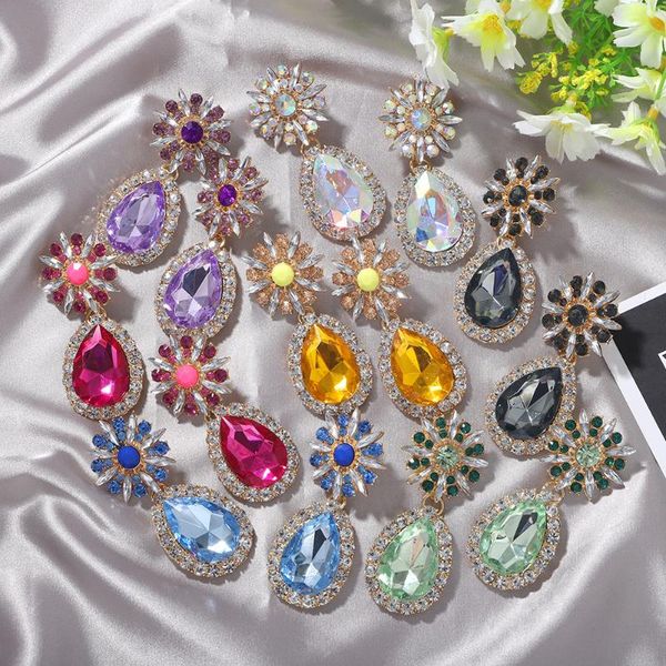 dangle & chandelier hysecmao luxury multicolored crystal flower hanging earrings for women fashion shiny water drop earring statement jewelr, Silver
dangle & chandelier hysecmao luxury multicolored crystal flower hanging earrings for women fashion shiny water drop earring statement jewelr, Silver