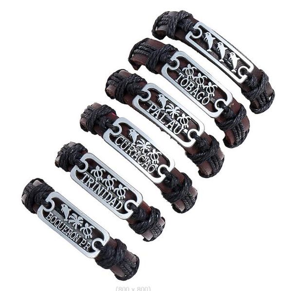fashion alloy ocean series men woman cowhide bracelet diy beaded strands combination suit bracelet 6styles/1set, Black 
fashion alloy ocean series men woman cowhide bracelet diy beaded strands combination suit bracelet 6styles/1set, Black