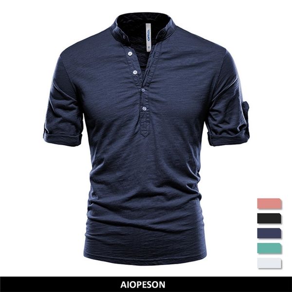 aiopeson stand collar t-shirt men solid color 100% cotton middle sleeve men's t shirts summer quality casual tee shirt male 220420, White;black
aiopeson stand collar t-shirt men solid color 100% cotton middle sleeve men's t shirts summer quality casual tee shirt male 220420, White;black