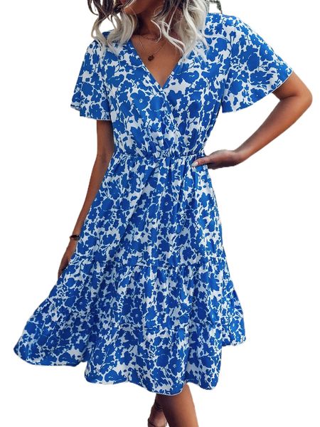 allover floral print overlap collar flutter sleeve ruffle hem dress o1nr#, Black;gray
allover floral print overlap collar flutter sleeve ruffle hem dress o1nr#, Black;gray
