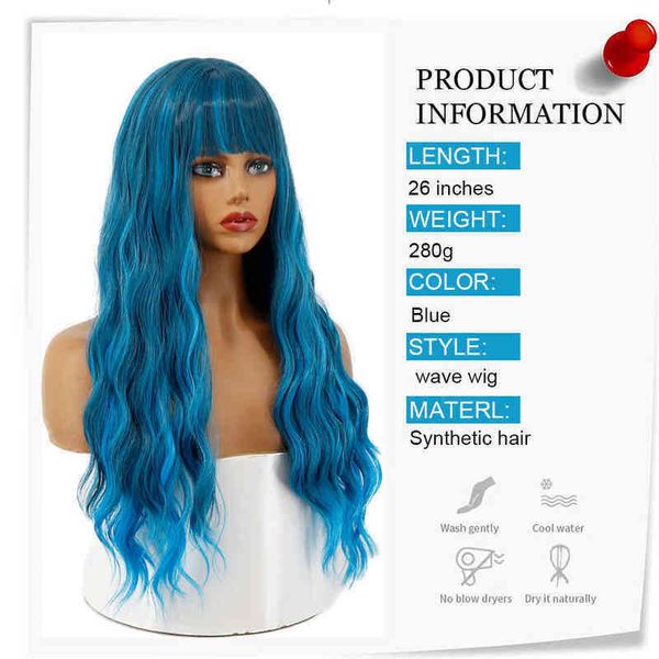 hair synthetic wigs cosplay synthetic long wig blue wave with bangs heat-resistant fiber hair cosplay black female christmas 220225
hair synthetic wigs cosplay synthetic long wig blue wave with bangs heat-resistant fiber hair cosplay black female christmas 220225