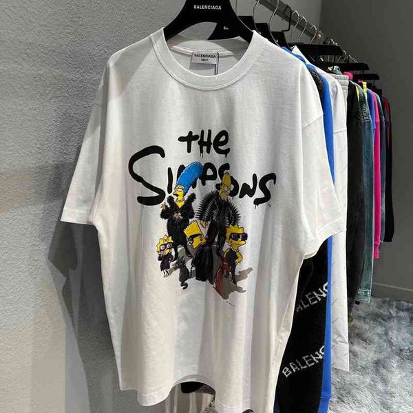 balencaigass t shirt paris spring original and summer co branded simpson family conley printed short sleeve loose men's and women', White;black
balencaigass t shirt paris spring original and summer co branded simpson family conley printed short sleeve loose men's and women', White;black