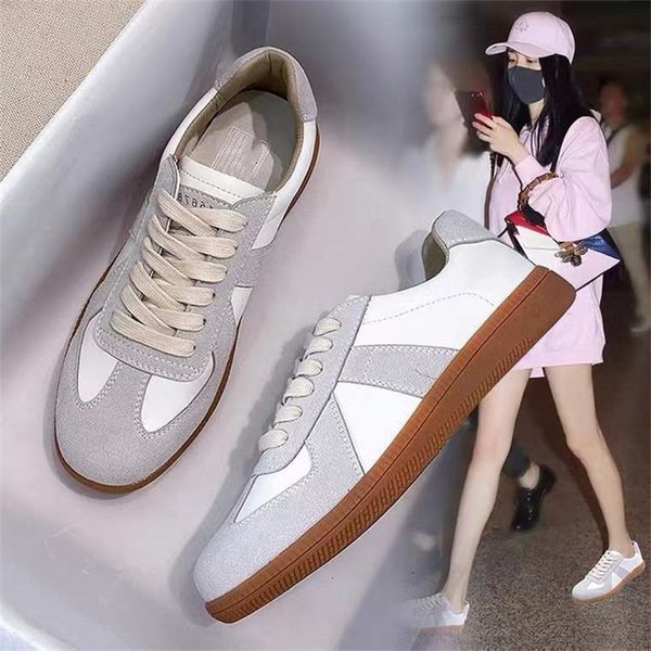 dress shoes spring german training shoes leather lace up flat bottom oxford casual versatile sports board women y6oc, Black