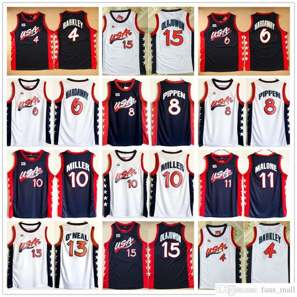stitched 1996 usa dream team basketball jerseys 15 hakeem olajuwon 6 penny hardaway 4 charles barkley 10 reggie miller 8 scottie pippen 5 gr, Black
stitched 1996 usa dream team basketball jerseys 15 hakeem olajuwon 6 penny hardaway 4 charles barkley 10 reggie miller 8 scottie pippen 5 gr, Black