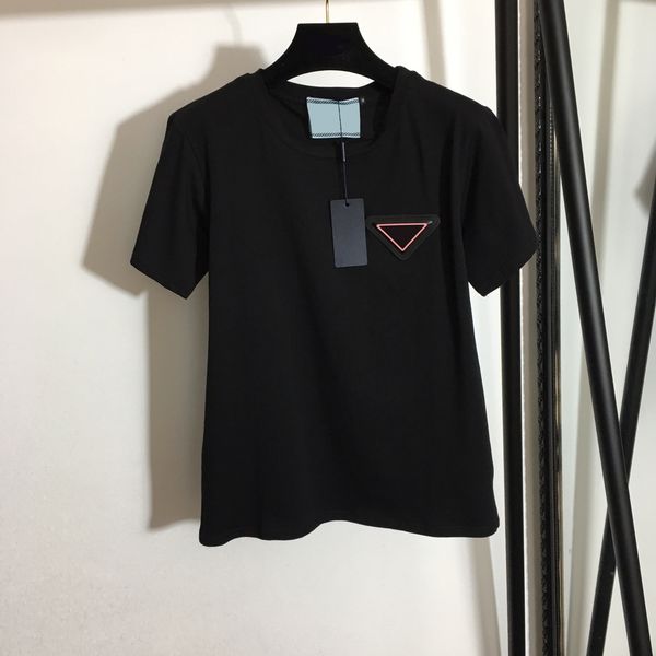 versatile women short sleeve t shirt letter triangle rubber badge tees summer cotton breathable crew neck tees, White
versatile women short sleeve t shirt letter triangle rubber badge tees summer cotton breathable crew neck tees, White