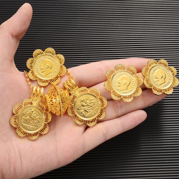 jewellery set fine gold jewelry sets women big coin pendant necklace earring bracelet dubai african bridal gifts box, Silver
jewellery set fine gold jewelry sets women big coin pendant necklace earring bracelet dubai african bridal gifts box, Silver