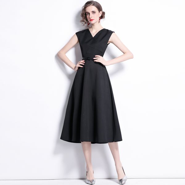 v-neck party sliming black dress woman designer summer sleeveless slim holiday loose big swing prom cocktail dress runway women clothes swee, Black;gray
v-neck party sliming black dress woman designer summer sleeveless slim holiday loose big swing prom cocktail dress runway women clothes swee, Black;gray