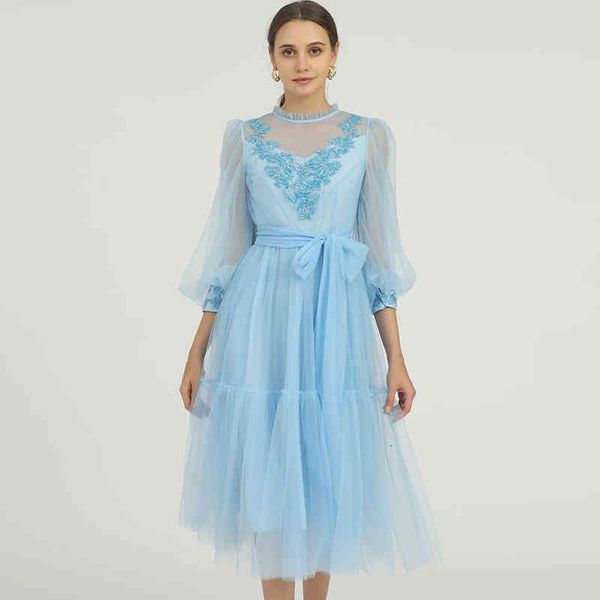 casual dresses blue embroidered beaded dress women's spring and summer stand collar lantern long sleeve lace up waist mesh medium skirt, Black;gray
casual dresses blue embroidered beaded dress women's spring and summer stand collar lantern long sleeve lace up waist mesh medium skirt, Black;gray
