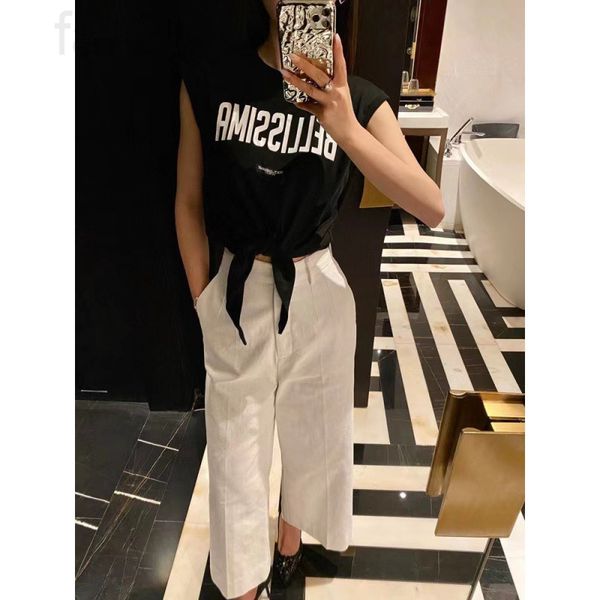 women's t-shirt designer chaopai 22 early spring new female collar decal round neck loose pullover t-shirt knot print sleeveless l77r, White
women's t-shirt designer chaopai 22 early spring new female collar decal round neck loose pullover t-shirt knot print sleeveless l77r, White