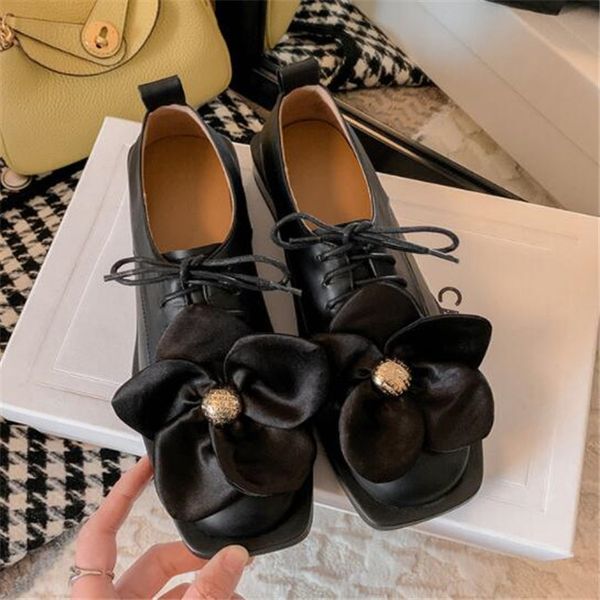 spring fall designer women dress shoes genuine leather sole heels wedding elegant ladies chunky heel big flower womens shoe, Black
spring fall designer women dress shoes genuine leather sole heels wedding elegant ladies chunky heel big flower womens shoe, Black