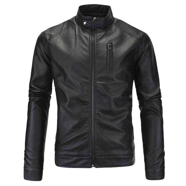 brand vintage leather jacket men pu motorcycle jacket fashion zipper coat faux leather jacket men spring autumn coat men black t220728
brand vintage leather jacket men pu motorcycle jacket fashion zipper coat faux leather jacket men spring autumn coat men black t220728