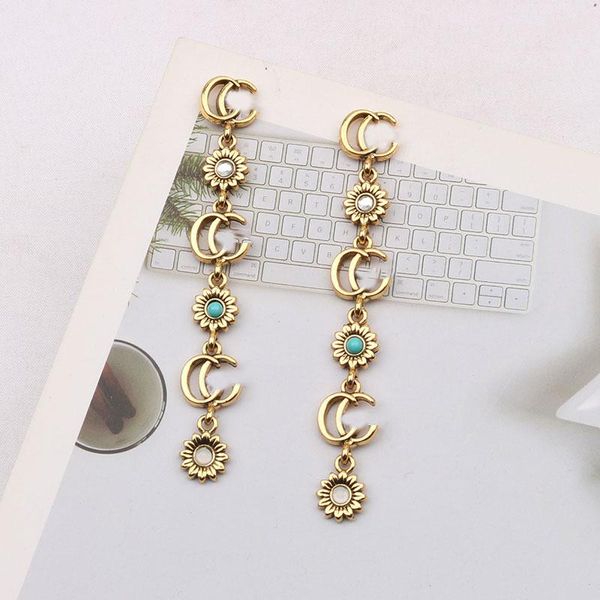 famous 18k gold plated luxury brand designers double letters stud dangle hoop geometric women long tassel crystal rhinestone pearl earring w, Golden;silver 
famous 18k gold plated luxury brand designers double letters stud dangle hoop geometric women long tassel crystal rhinestone pearl earring w, Golden;silver