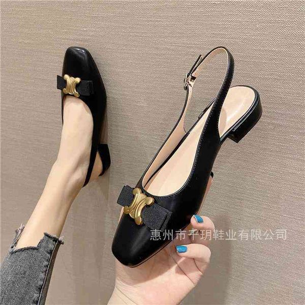 sandals grape mother's back empty baotou sandals square head women's shoes flat bottom low heel small fragrant single bow otca, Black
sandals grape mother's back empty baotou sandals square head women's shoes flat bottom low heel small fragrant single bow otca, Black