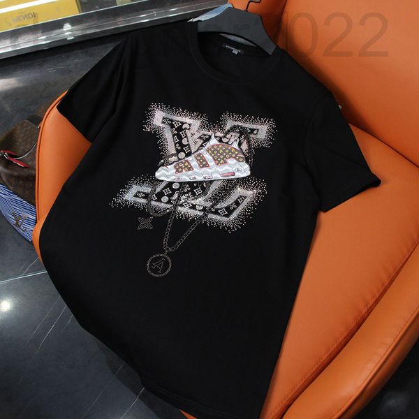 men's t-shirts designer short sleeved t-shirt men's summer european fashion brand shoes pattern printing drill large fashion agsn, White;black
men's t-shirts designer short sleeved t-shirt men's summer european fashion brand shoes pattern printing drill large fashion agsn, White;black