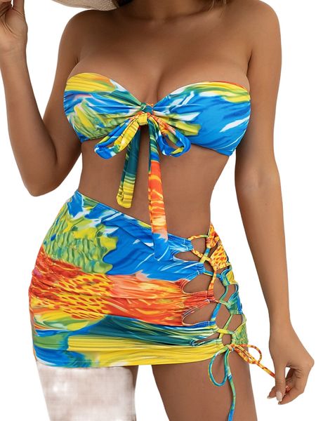 allover p.rint b.andeau b.ikini swimsuit with beach s.kirt y4tf#, White;black
allover p.rint b.andeau b.ikini swimsuit with beach s.kirt y4tf#, White;black