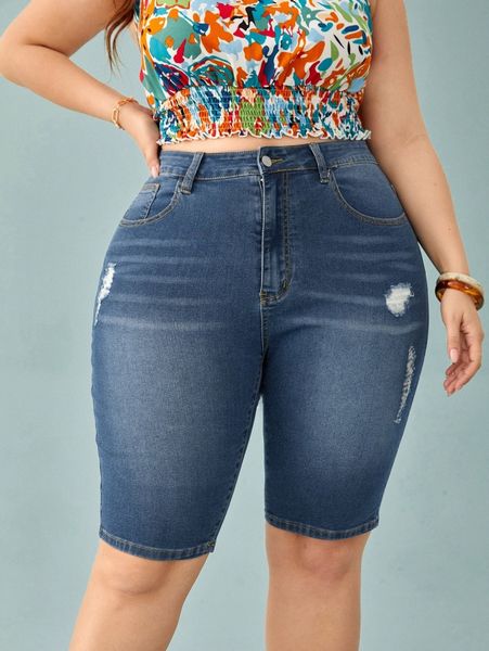 plus washed ripped skinny denim shorts y6jk#, White;black
plus washed ripped skinny denim shorts y6jk#, White;black