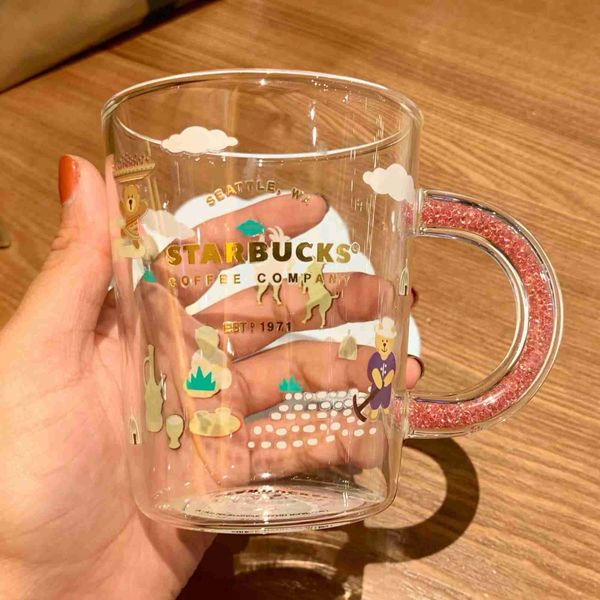2020 starbucks summer african coffee animal bear pink bead handle glass coffee cup 414ml
2020 starbucks summer african coffee animal bear pink bead handle glass coffee cup 414ml