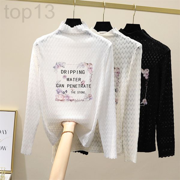 women's sweaters designer 2021 new high collar printed lace bottomed blouse for women in autumn and winter with eign style small french, White;black
women's sweaters designer 2021 new high collar printed lace bottomed blouse for women in autumn and winter with eign style small french, White;black