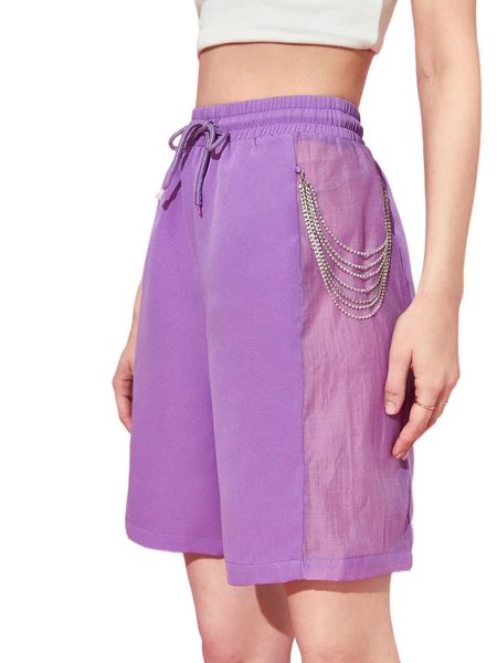 x the perfect party rhinestone chain detail drawstring waist shorts v0mz#, White;black
x the perfect party rhinestone chain detail drawstring waist shorts v0mz#, White;black
