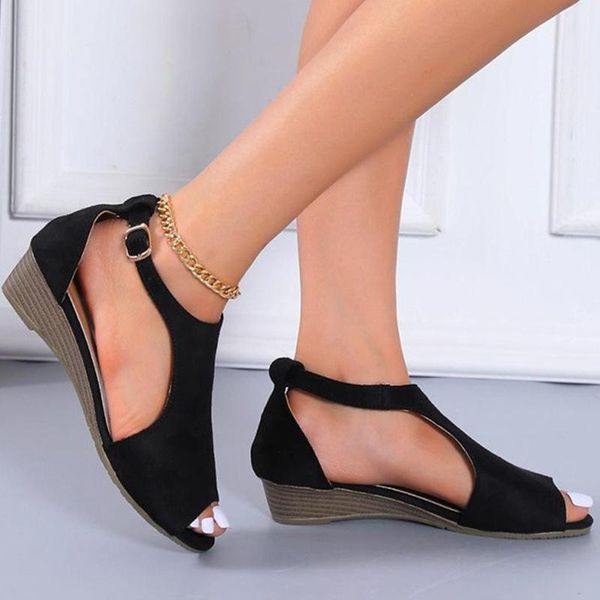 sandals open toe wedges women 2022 summer shoes woman fashion gladiator brand buckle strap casual solid heels, Black
sandals open toe wedges women 2022 summer shoes woman fashion gladiator brand buckle strap casual solid heels, Black