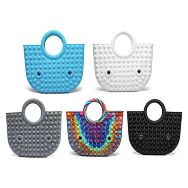 handbag new rat killing pioneer color large decompression toy bag silicone 0722