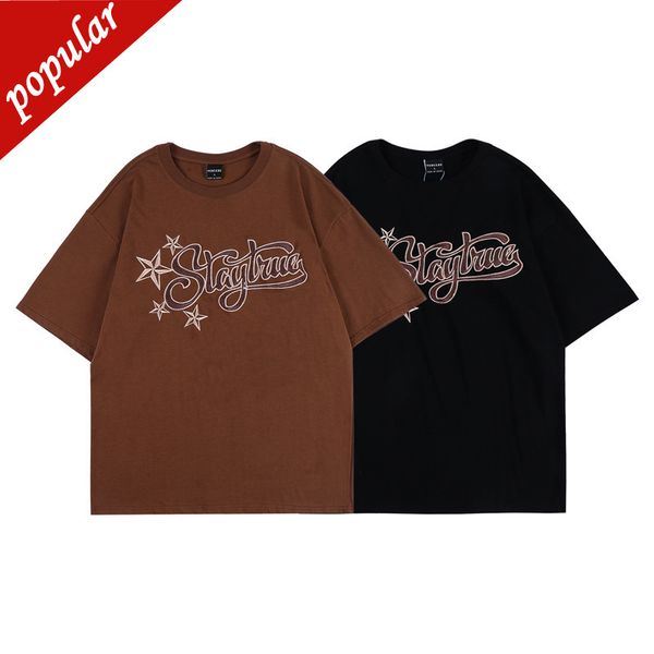 factory direct sales fashion trend short sleeves english embroidery student t-shirt round half 2022 summer new, White;black
factory direct sales fashion trend short sleeves english embroidery student t-shirt round half 2022 summer new, White;black
