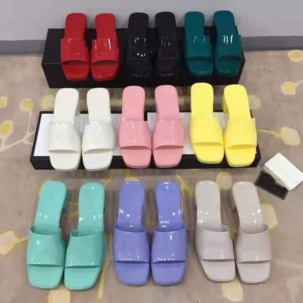 summer slippers women chunky heeels jelly slides sandals 5.5cm high heel designer fashion lady beach sliders, Black
summer slippers women chunky heeels jelly slides sandals 5.5cm high heel designer fashion lady beach sliders, Black