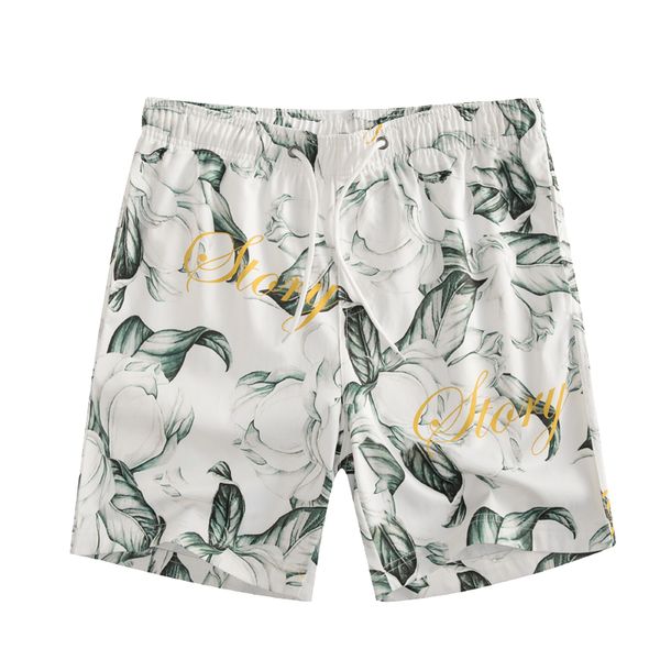 european and american men's wear summer 2022 new leaf floral print slim beach pants fashion casual shorts five minutes of pants, White;black
european and american men's wear summer 2022 new leaf floral print slim beach pants fashion casual shorts five minutes of pants, White;black