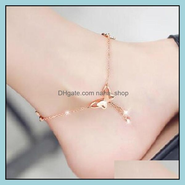 anklets jewelry sweet simple butterfly shape anklet bracelet gold sier color chain beach foot sandal for women gift drop delivery 2021 hz1h4, Red;blue
anklets jewelry sweet simple butterfly shape anklet bracelet gold sier color chain beach foot sandal for women gift drop delivery 2021 hz1h4, Red;blue