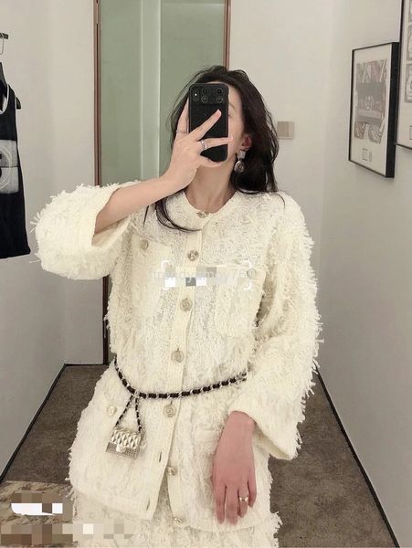 two piece dress zhou xun's same style hollow out hook flower tassel wool cardigan small fragrance knitted vest skirt suit women, White
two piece dress zhou xun's same style hollow out hook flower tassel wool cardigan small fragrance knitted vest skirt suit women, White