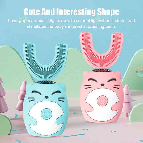 toothbrush electric toothbrush for kids u shaped smart 360 degrees silicon automatic ultrasonic teeth tooth brush cute cartoon children 0315
toothbrush electric toothbrush for kids u shaped smart 360 degrees silicon automatic ultrasonic teeth tooth brush cute cartoon children 0315