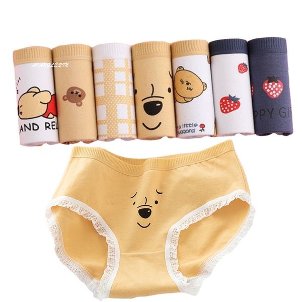 7 pcs/set cotton underwear women's panties shorts print cartoon briefs ladies girls lingeries breathable for women 220425, Black;pink
7 pcs/set cotton underwear women's panties shorts print cartoon briefs ladies girls lingeries breathable for women 220425, Black;pink