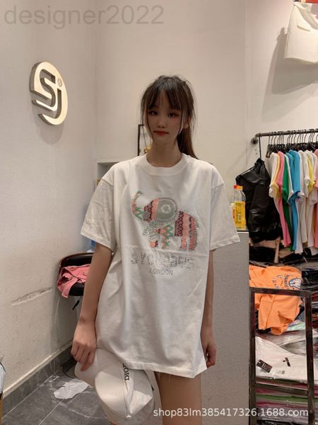 women's t-shirt designer summer short sleeve women's korean department versatile loose cartoon thread round neck diamond studded e, White
women's t-shirt designer summer short sleeve women's korean department versatile loose cartoon thread round neck diamond studded e, White