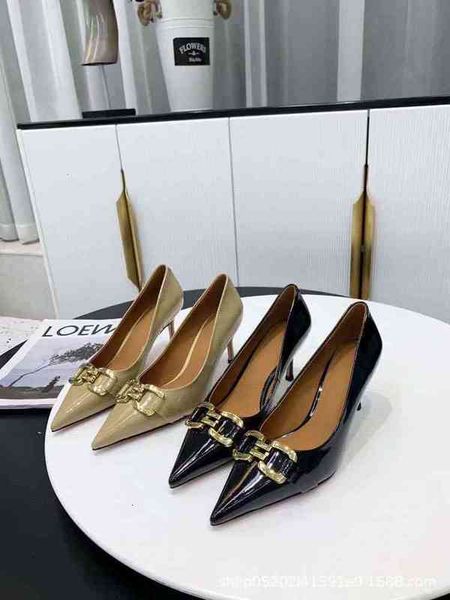 sandals women's shoes autumn european patent leather patent leather metal buckle pointed thin heel temperament high-heeled single, Black
sandals women's shoes autumn european patent leather patent leather metal buckle pointed thin heel temperament high-heeled single, Black