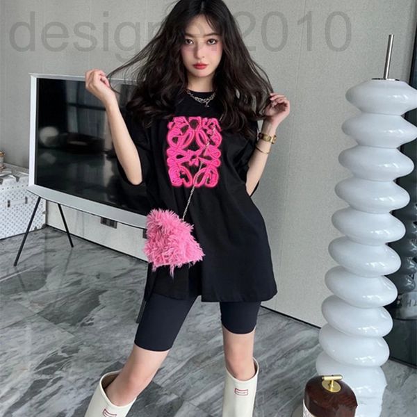 women's t-shirt designer net red same acne embroidered t-shirt women's fashion brand couple pure cotton short sleeve 2022 summer n, White 
women's t-shirt designer net red same acne embroidered t-shirt women's fashion brand couple pure cotton short sleeve 2022 summer n, White