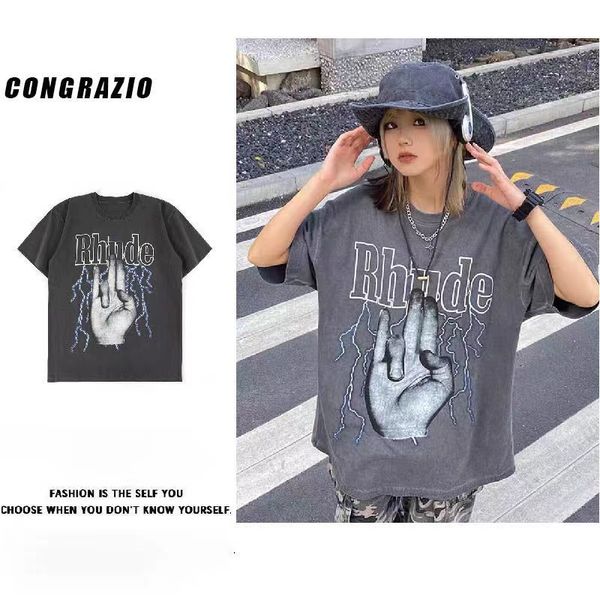 men's t-shirts 100% cotton worn washwater high street style palm flash high definition printed short sleeve t-shirt for couples, White;black
men's t-shirts 100% cotton worn washwater high street style palm flash high definition printed short sleeve t-shirt for couples, White;black