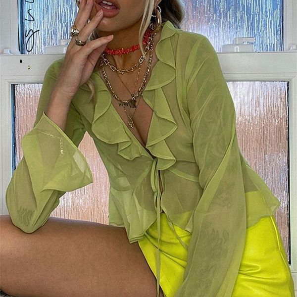 tossy fashion boho ruffle blouse seethrough lace vneck for women long sleeve summer shirt party beach cropped 220803, White
tossy fashion boho ruffle blouse seethrough lace vneck for women long sleeve summer shirt party beach cropped 220803, White