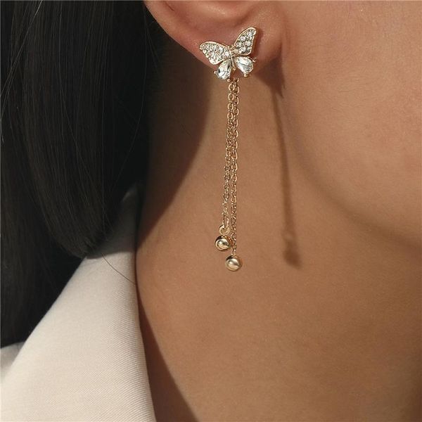 stud shiny butterfly earrings long chain gold dangle elegant trendy 2022 jewelry womens, Golden;silver
stud shiny butterfly earrings long chain gold dangle elegant trendy 2022 jewelry womens, Golden;silver