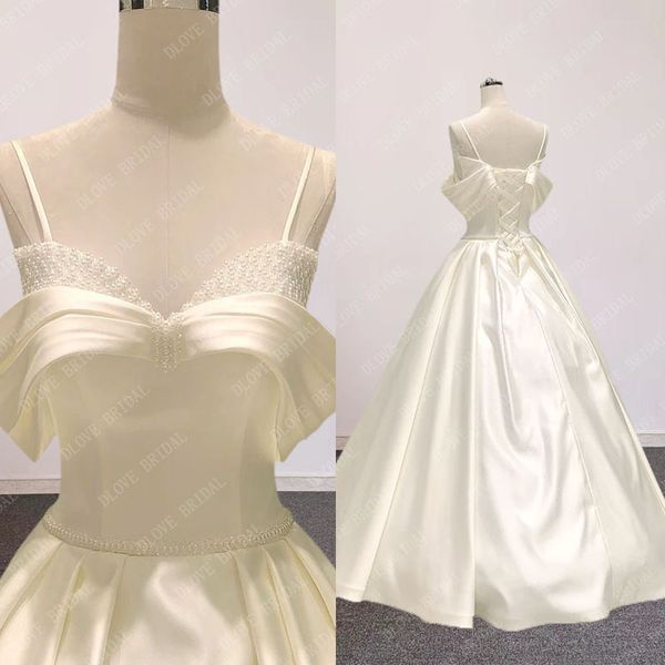 a line wedding dress 2022 off shoulder beaded simple bridal wedding gowns for bride corset dresses, White
a line wedding dress 2022 off shoulder beaded simple bridal wedding gowns for bride corset dresses, White