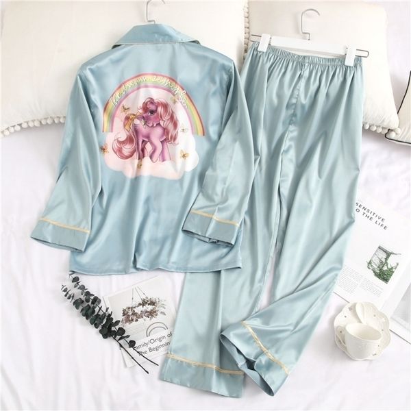 printing fashion woman ice silk long sleeve trousers et pajamas summer cardigan thin section sleepwear y200425, Black;red
printing fashion woman ice silk long sleeve trousers et pajamas summer cardigan thin section sleepwear y200425, Black;red