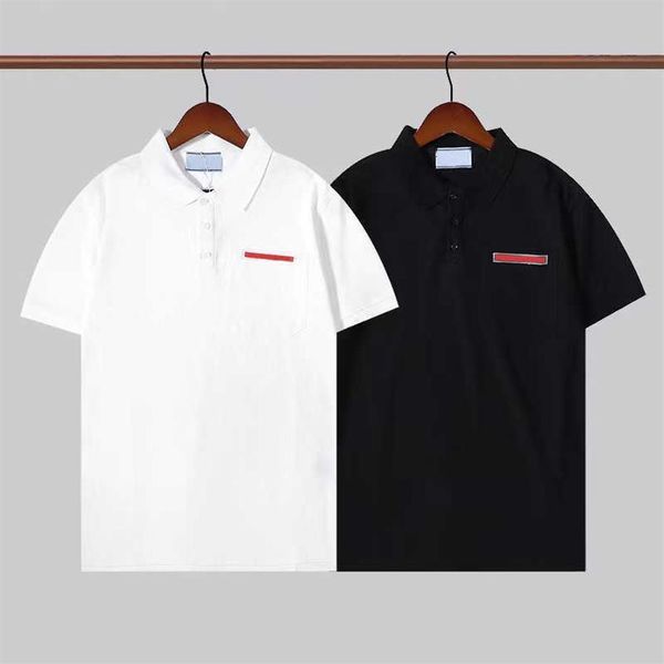 22ss fashion designer prad mens three button polo shirt business casual lapel budge t shirt breathable and moisture absorbing ches3003, White;black
22ss fashion designer prad mens three button polo shirt business casual lapel budge t shirt breathable and moisture absorbing ches3003, White;black