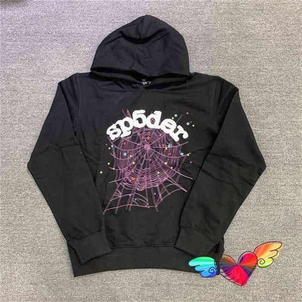 white sp5der 555555 hoodie 2022 men women foaming printing spider web pattern 555555 sweatshirts pullovers t220722, Black
white sp5der 555555 hoodie 2022 men women foaming printing spider web pattern 555555 sweatshirts pullovers t220722, Black