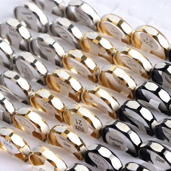 wholesale 20pcs/lot fashion geometric plane cut stainless steel rings jewelry for women men party gift mix gold silver black color high-qual, Golden;silver
wholesale 20pcs/lot fashion geometric plane cut stainless steel rings jewelry for women men party gift mix gold silver black color high-qual, Golden;silver