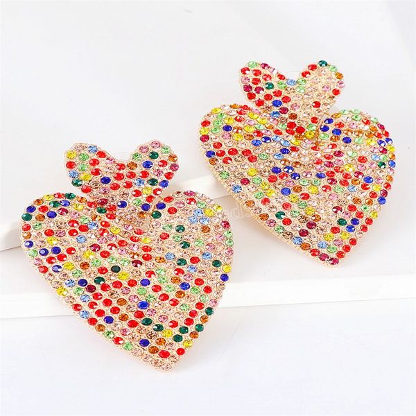 color rhinestone big earrings love multi-layer simple earrings alloy diamond boho women's jewelry pendant earrings gift, Silver
color rhinestone big earrings love multi-layer simple earrings alloy diamond boho women's jewelry pendant earrings gift, Silver