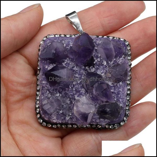 pendant necklaces pendants jewelry natural stone purple agates druzy square cluster crystal charms for d dh1ps, Silver
pendant necklaces pendants jewelry natural stone purple agates druzy square cluster crystal charms for d dh1ps, Silver