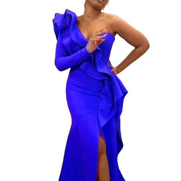 casual dresses one shoulder long dress ruffles yellow elegant evening women bodycon split female formal maxi party 2022 year, Black;gray
casual dresses one shoulder long dress ruffles yellow elegant evening women bodycon split female formal maxi party 2022 year, Black;gray
