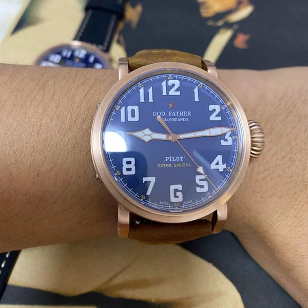 wristwatches men's 45mm bronze dafei waterproof swiss luminous sapphire seagull movement automatic mechanical watch, Slivery;brown
wristwatches men's 45mm bronze dafei waterproof swiss luminous sapphire seagull movement automatic mechanical watch, Slivery;brown