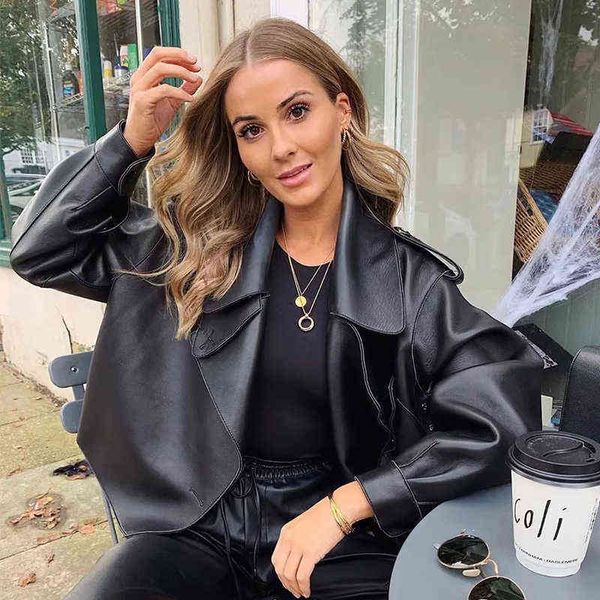 faux leather pu winter jacket for women autumn streetwear lace up coat female jacket veste femme oversize leather jacket l220714, Black
faux leather pu winter jacket for women autumn streetwear lace up coat female jacket veste femme oversize leather jacket l220714, Black